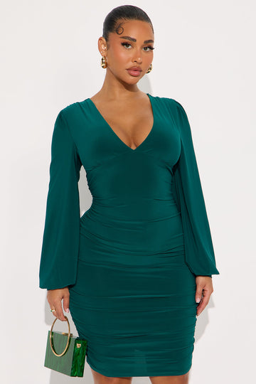 Subtle Intentions Midi Dress - Hunter