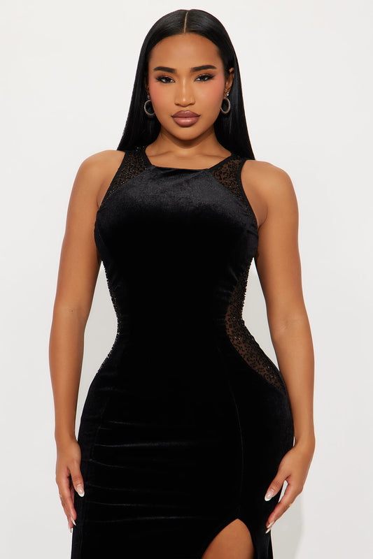 Kathy Velvet Gown - Black