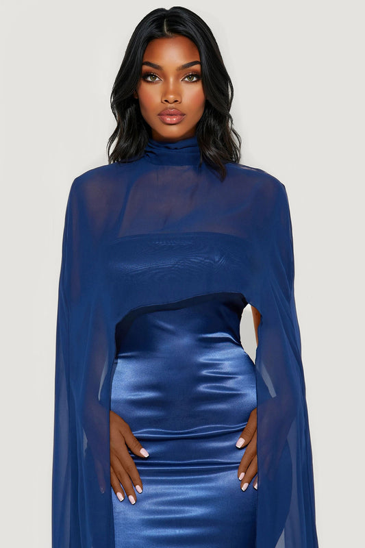 Take That Satin Gown - Navy