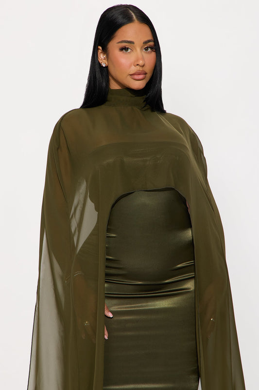 Take That Satin Gown - Olive