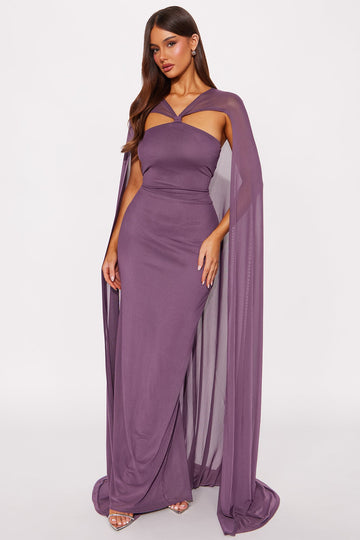Sweet Trouble Mesh Gown - Purple