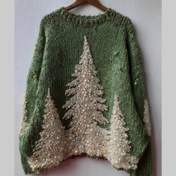 Womens Printed Crew-neck Sweatshirt Top