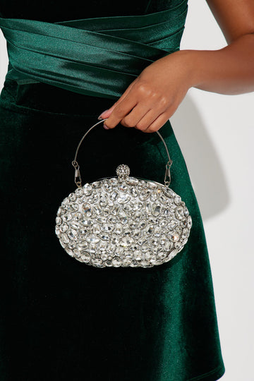 Cut Gems Clutch - Silver
