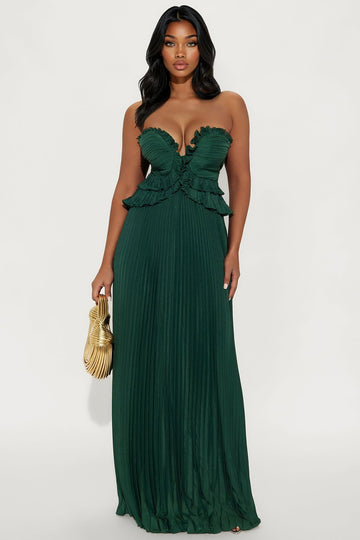 Loud Love Strapless Gown - Olive