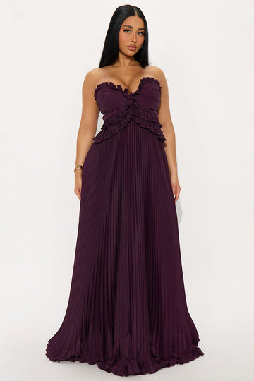 Loud Love Strapless Gown - Plum
